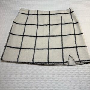 Lulu's Black and White Checkered Mini Skirt